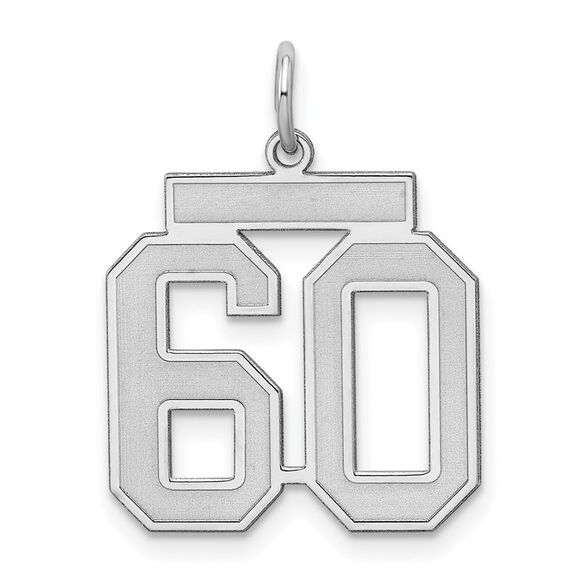 Sterling Silver Jersey Collection Medium Number 60 Pendant